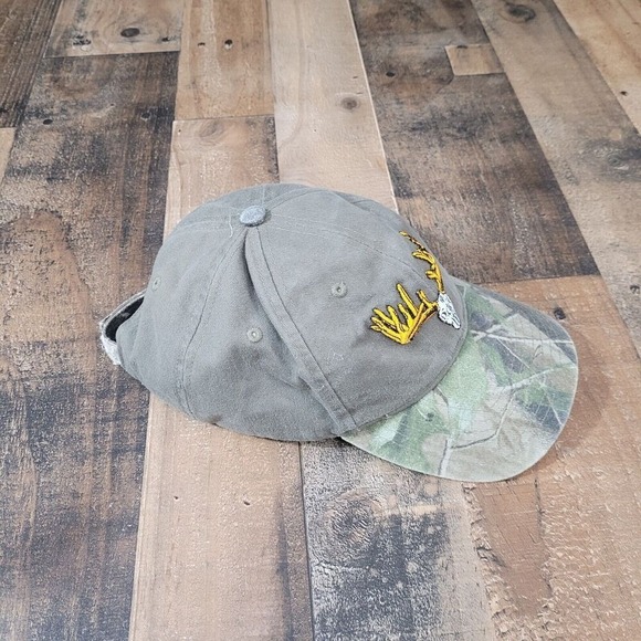 Mens Big Game Trophy Club Camo Deer Skull American Flag Embroidered Baseball Cap - Picture 8 of 9